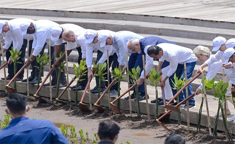 Pemimpin G20 Tanam Mangrove, Kolaborasi Atasi Perubahan Iklim