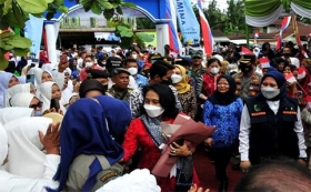 Menteri PPPA RI Launching Desa Ramah Perempuan dan Peduli Anak di Inhu
